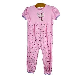 Vintage Simply Basic One Piece Romper Pink Size 24 Months